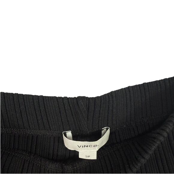 Vince Rib Flared Pant Black Pull On Stretch High Rise Capsole Womens Size Small - Picture 4 of 7
